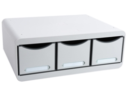 Caja de Gaveta EXACOMPTA Toolbox Maxi 3 Gavetas Gris Claro