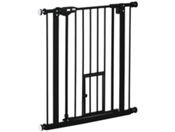 Portão Segurança Porta Pequena Automático 74-80x76,2 Cm Preto