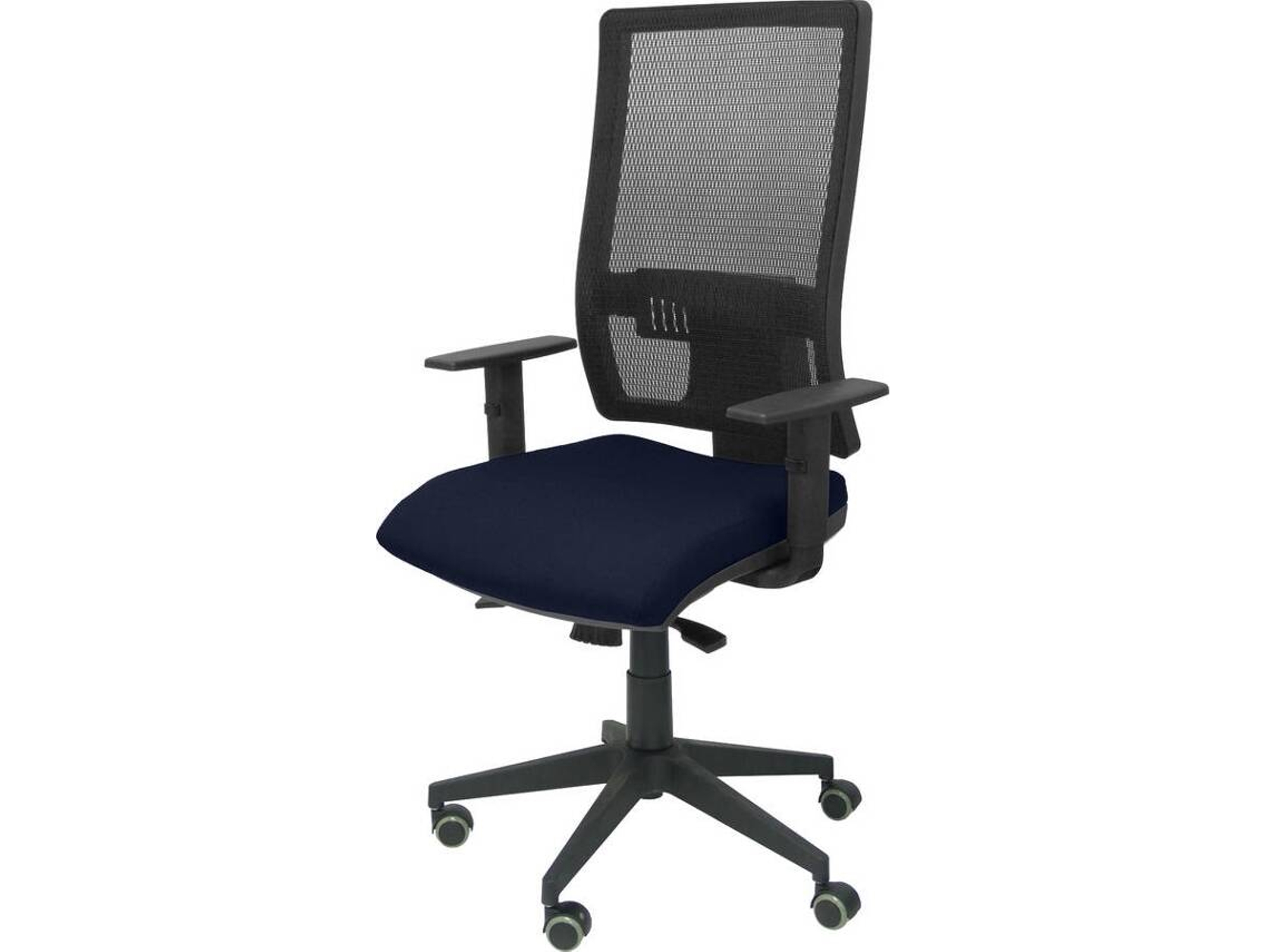 Silla de Escritorio Operativa PYC Horna Azul con ruedas antiarañazos (Brazos Ajustables - Malla)