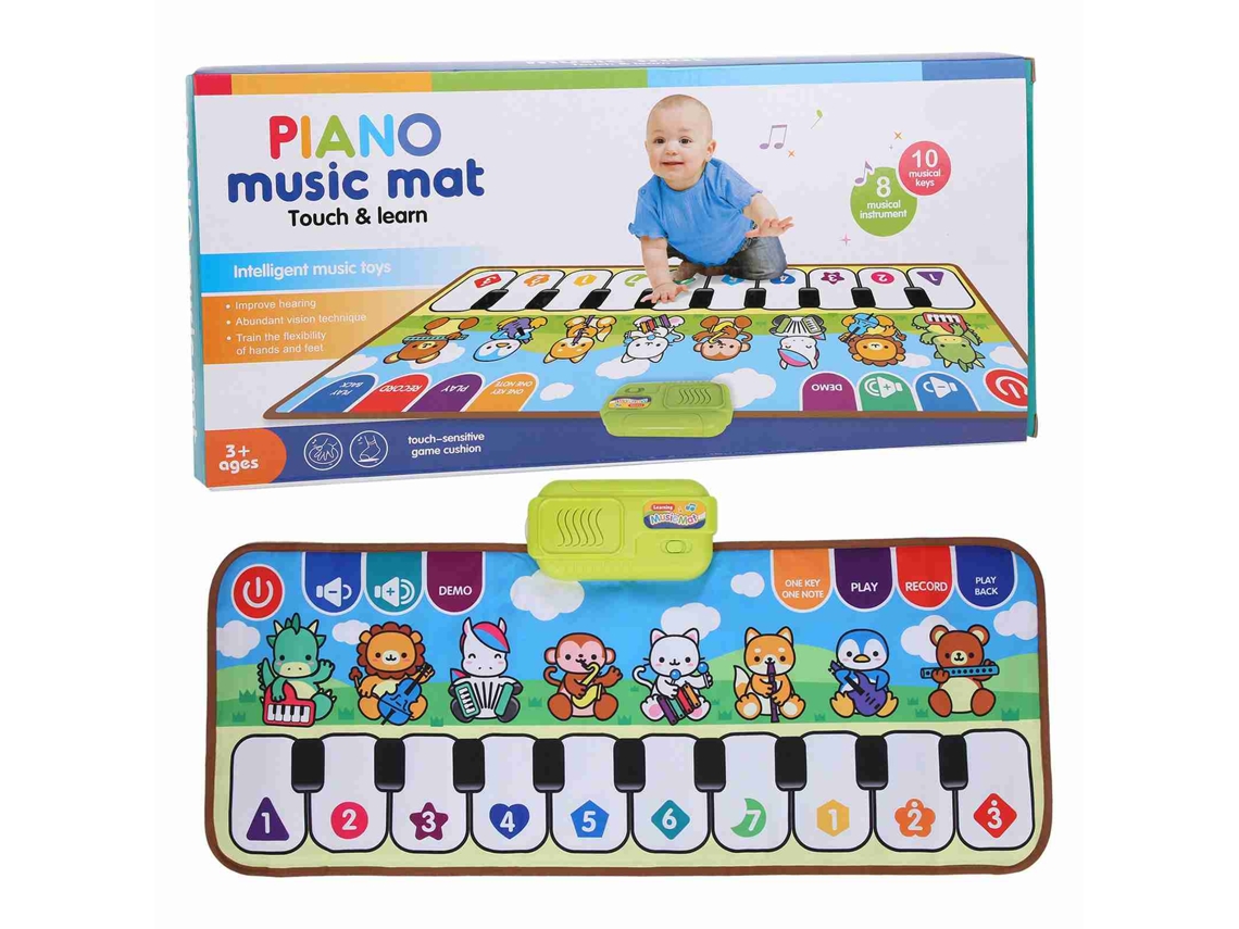 Tapete Piano Eletrônico Infantil Educativo Com Gravacao E Ajuste De Volume 3 Anos+