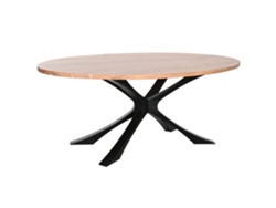 Mesa Comedor Acacia Metal Natural 200x110x76cm