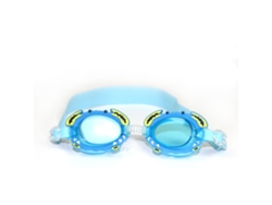 Gafas De Natación Infantiles Impermeables Y Antivaho Con Diseño De Cangrejo Azul, Para Niños Y Niñas.
