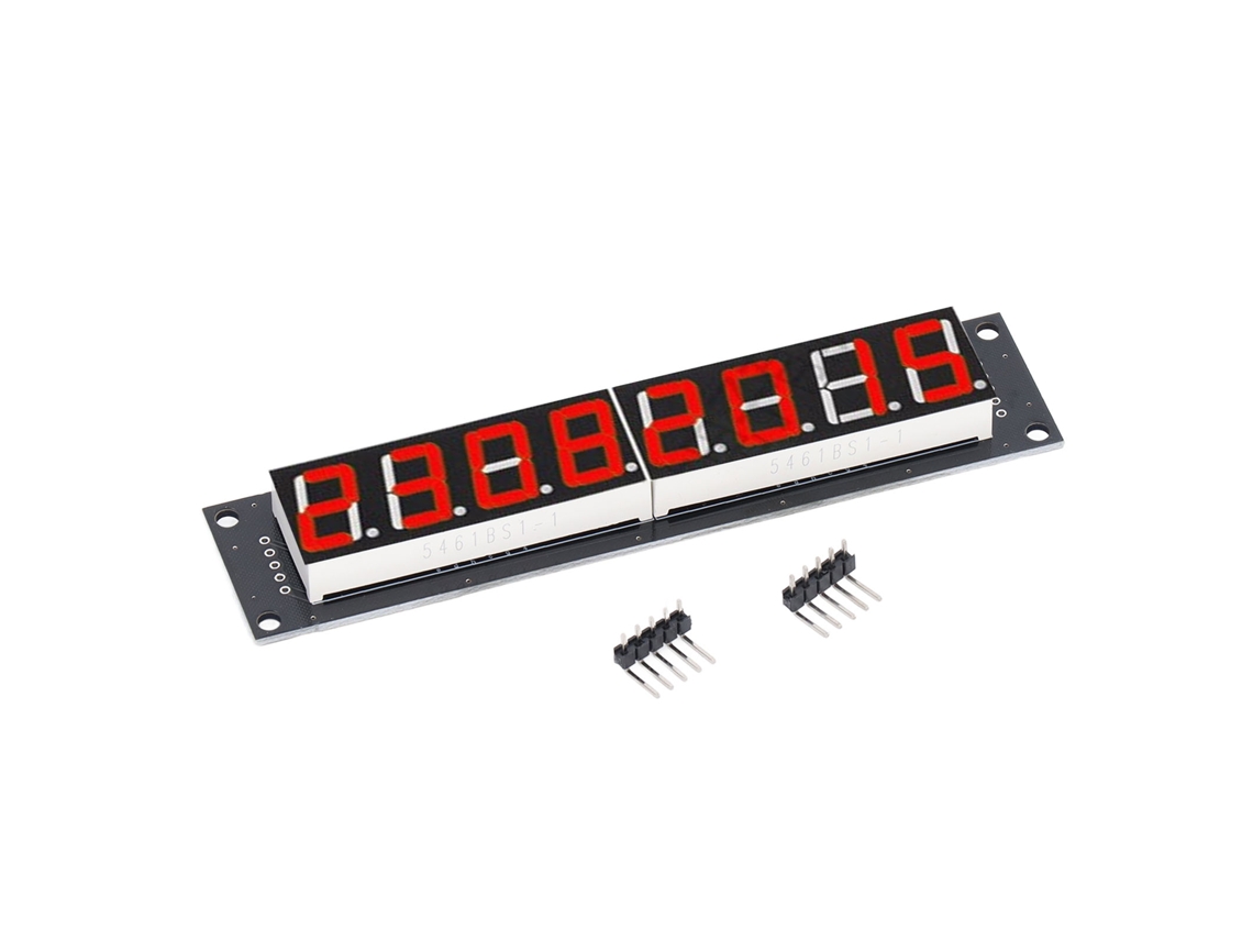 Módulo de pantalla LED de 7 segmentos y 8 dígitos con chip controlador 74HC595 de 0,56 pulgadas, rojo, 5 V