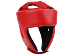 2026-casco De Boxeo De Cuero Pu Ajustable Para Sanda Kickboxing Entrenamiento Defensa Talla M Rojo