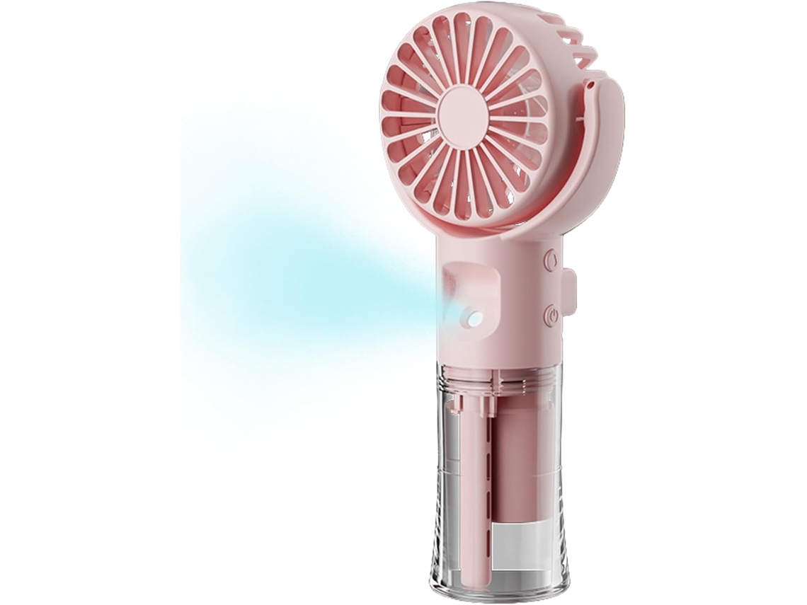 Ventilador Portátil Recargable Con Sistema De Nebulización De Agua Y 4 Velocidades Mediante Usb.