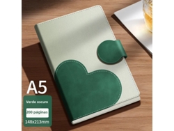 Nuevo cuaderno de oficina, bloc de notas sencillo, cuaderno para actas de reuniones. Mdug (verde oscuro)