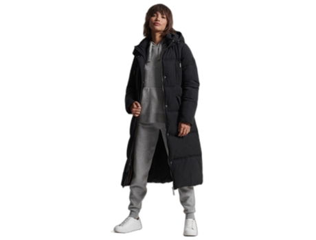 Abrigo SUPERDRY Poliéster Mujer (38 - Negro)