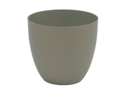 PLASTIKEN TES - Maceta Redonda Cuenco Diámetro 22 cm Capacidad 6L Taupe
