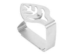 Soporte Para Mantel Antideslizante De Acero Inoxidable Grueso Con Diseño De Hoja