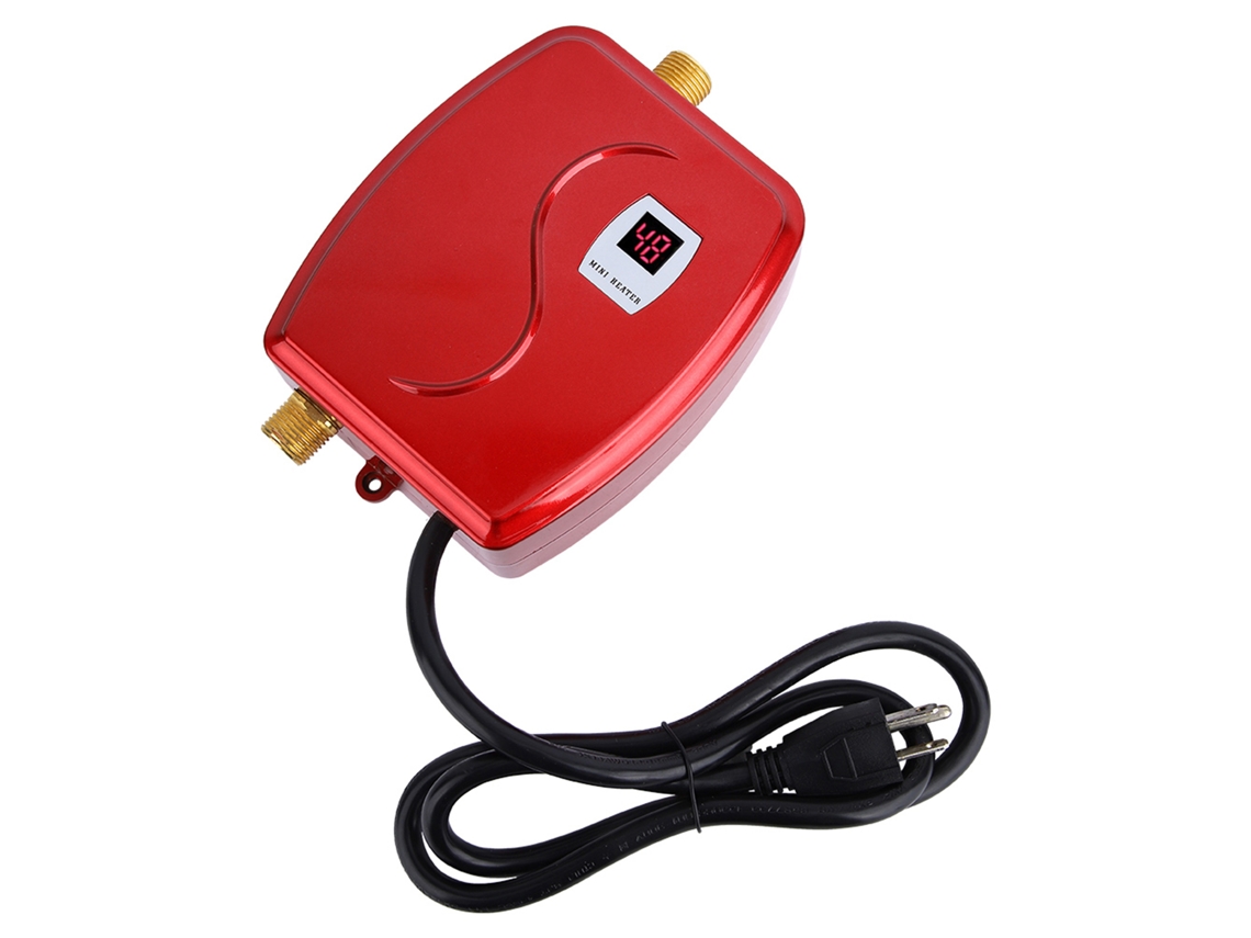 Calentador De Agua Eléctrico Instantáneo Sin Depósito, 3000 W, Para Baño/cocina, Lcd, 30-45 °c.