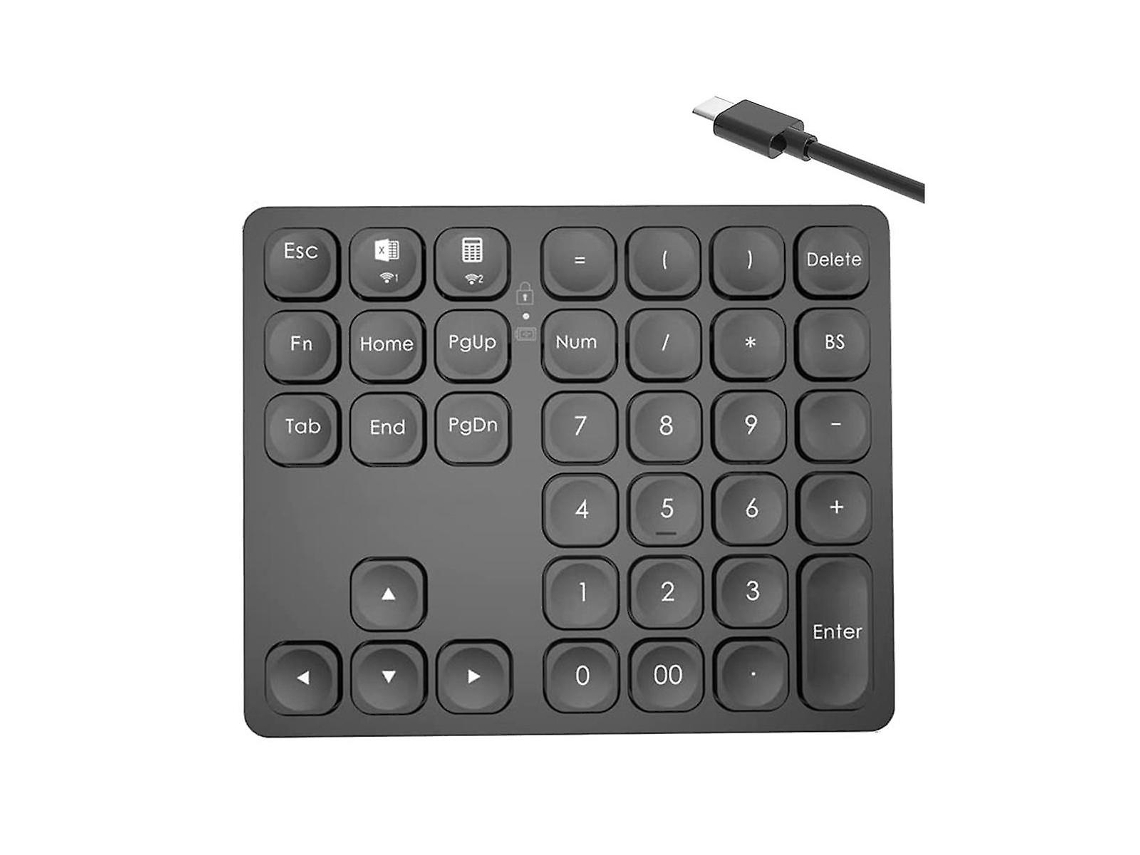 Mini teclado inalámbrico Bluetooth para teléfono celular, tableta, teclado y mouse Bluetooth para Android, color negro Ly Ebike