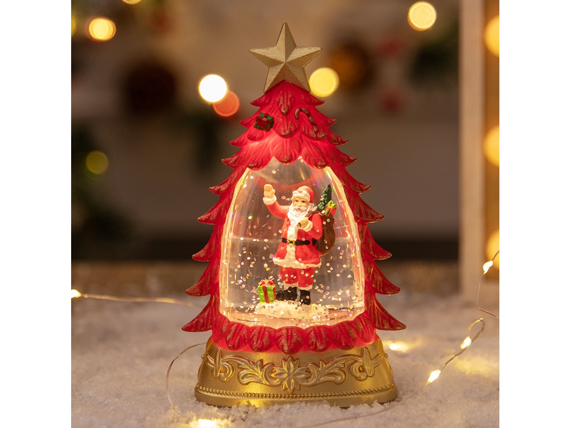 Yuysan - Lámpara de noche decorativa con forma de árbol de Navidad pequeño y brillante, artículo de mesa, estilo C