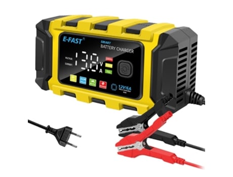 E-FAST Cargadores de batería para automóvil 12V / 6A Mantenedor de cargadores de batería completamente automáticos eu