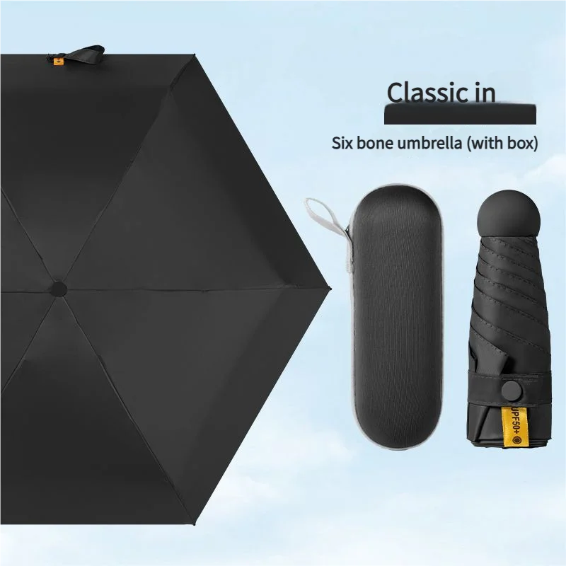 Paraguas De Mujer (estilo Clásico), Protección Uv, Apto Para Sol Y Lluvia, Paraguas De Bolsillo.