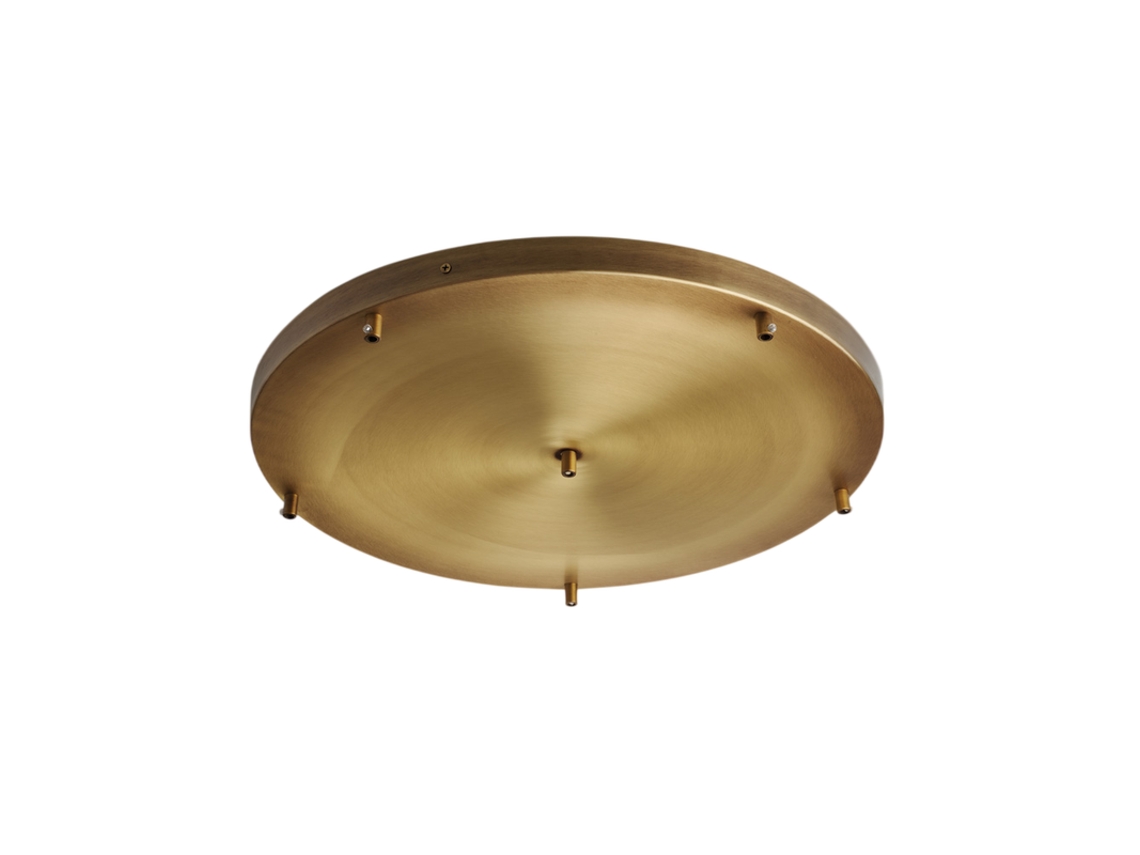 Roseta para multicables de hierro bronceado D. 50 con 6 orificios H.3 Ø50 BL290-PL6-DM50-BRZ
