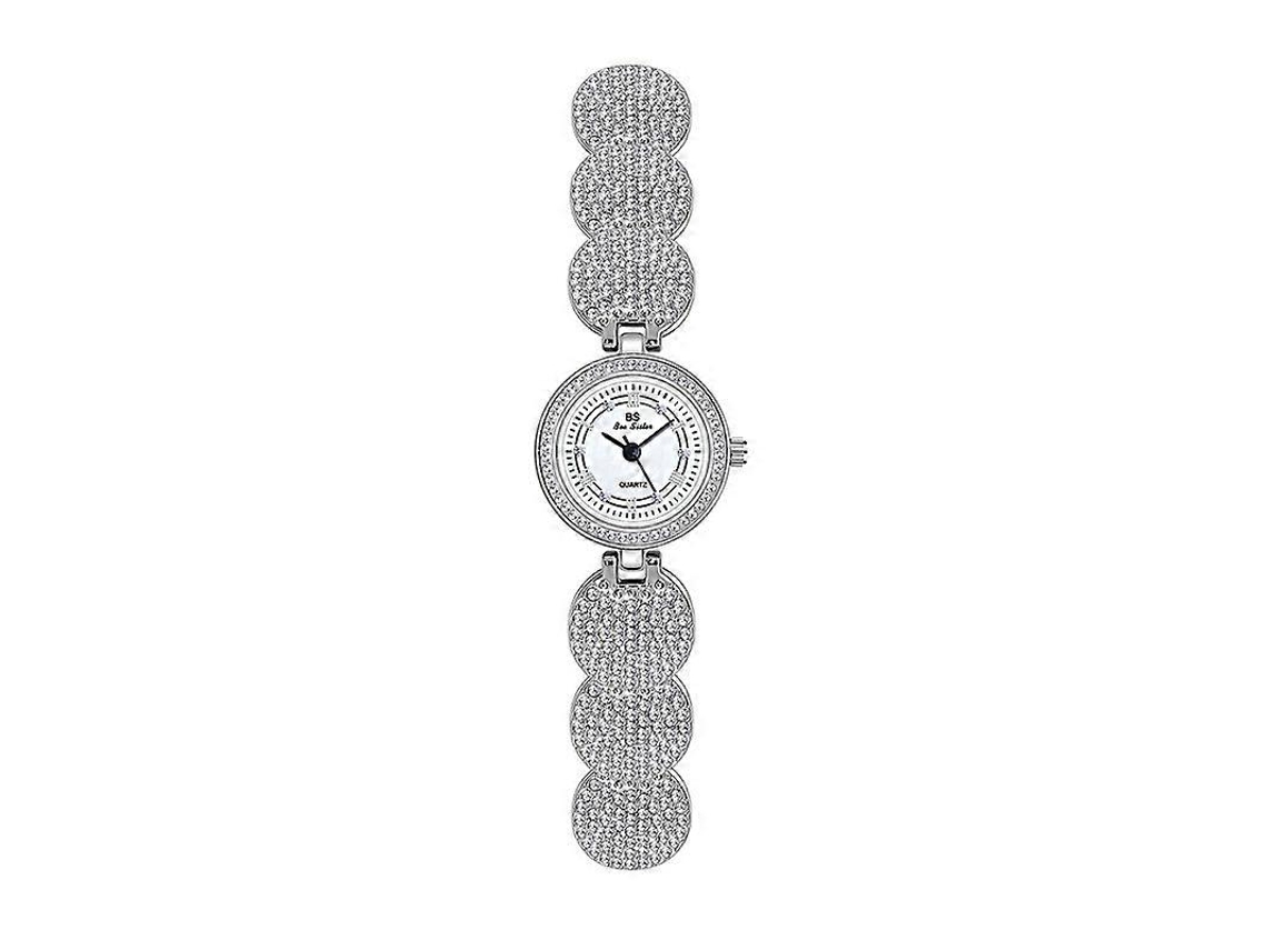 Reloj para mujer Bs Bee Sister Fa1606 con incrustaciones de diamantes y cadena Hengrongshen