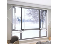 Lámina Aislante Transparente Para Ventanas, Kit De Aislamiento Térmico Interior Invierno, Lámina Burlete, F...