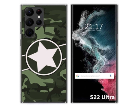 Carcasa Samsung Galaxy S22 Ultra 5G TUMUNDOSMARTPHONE Dibujos Camuflaje 01 Multicolor