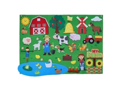 Juguetes De Fieltro Con Forma De Animales De Granja Para El Aprendizaje En La Primera Infancia.