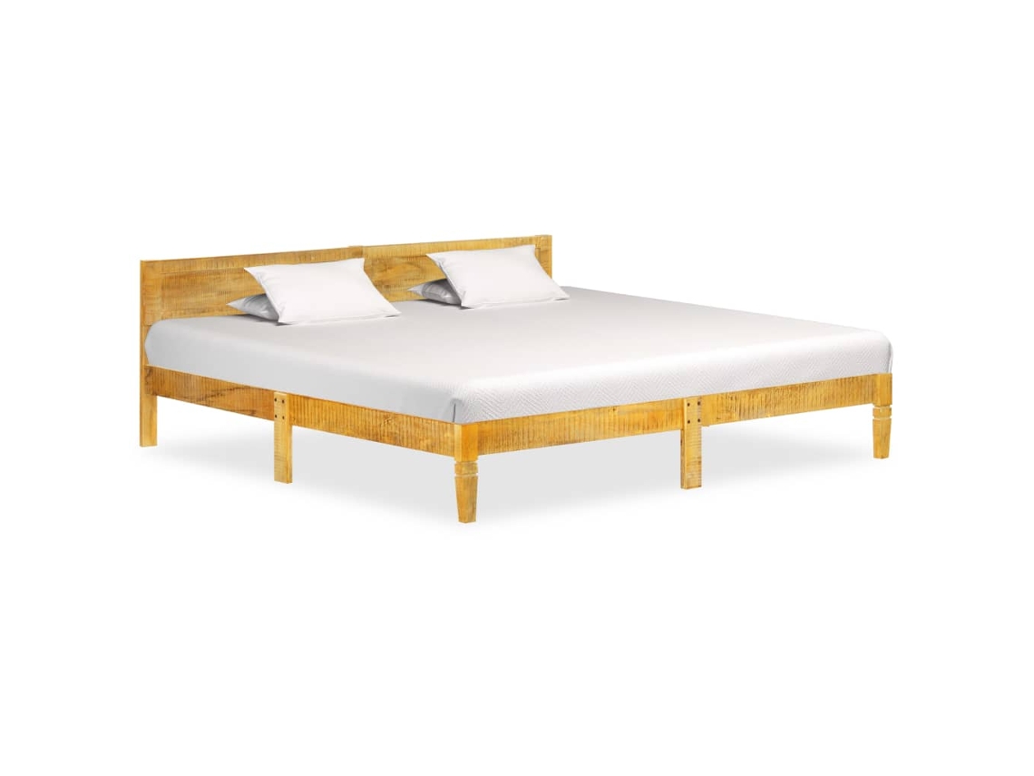 Estructura De Cama Sin Colchón Madera Maciza De Mango 200 Cm