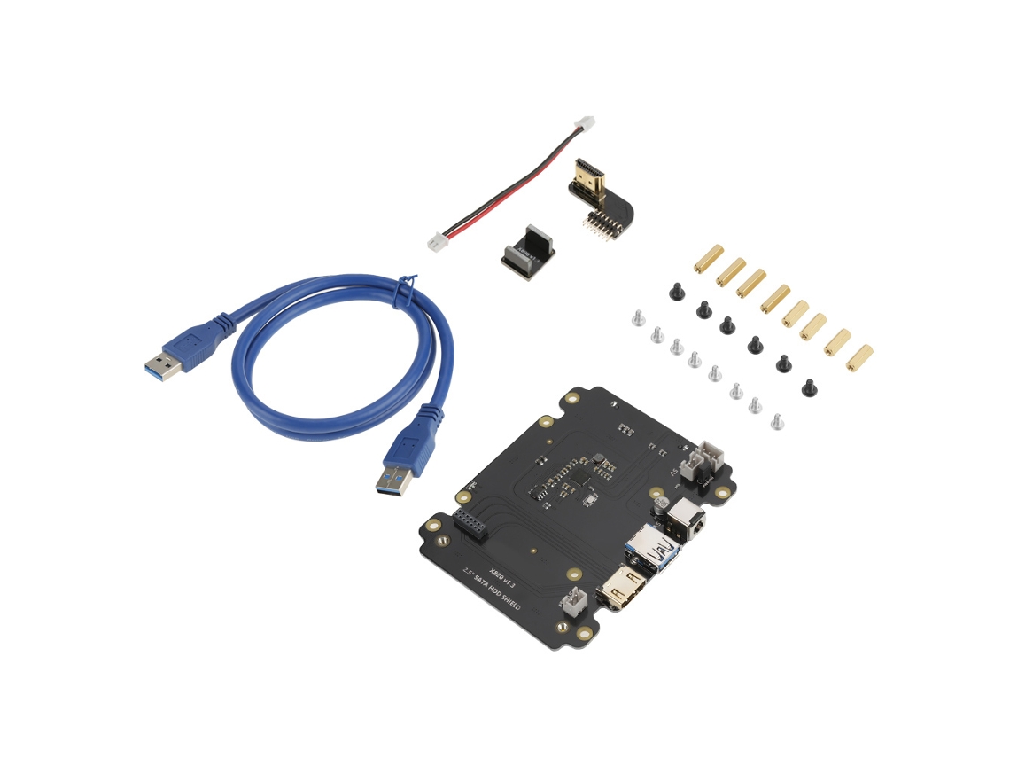 2026-placa De Expansión De Almacenamiento Sata De 2.5 Pulgadas Con Interfaz Usb 3.0 Para Raspberry Pi