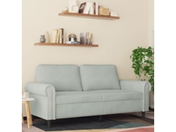 Sofá De 2 Plazas De Terciopelo Gris Claro 140 Cm