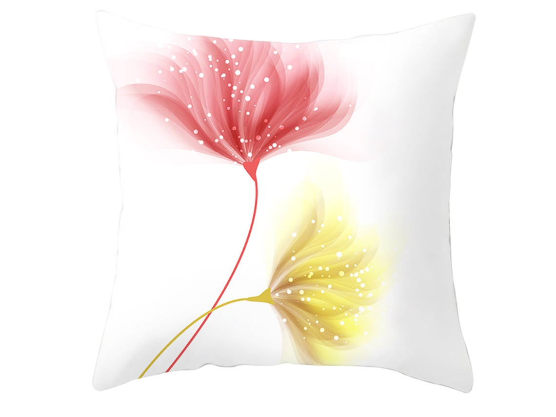 Serie de Funda Decorativa de Almohada Flores Abstractas en Flor