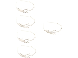 Tiara Elegante De 5 Peças Com Strass Para Mulheres, Acessório Delicado Para Casamentos E Festas.