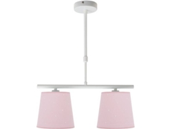 Lámpara de Techo FABRILAMP Consciencia (Rosa - E14 - Máx. 40W - Metal - Tela)