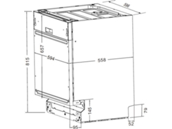 Lavavajillas Integrable BECKEN BBIDW5370 (12 Cubiertos - 59.6 cm - Panel Inox) —  