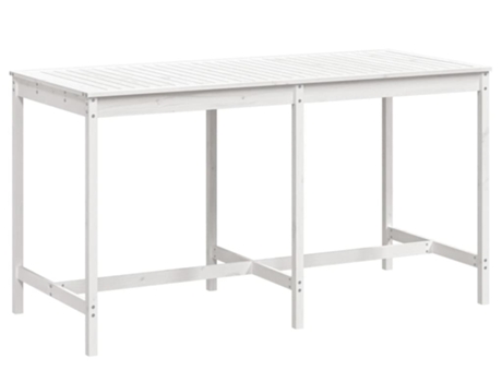 Mesa De Jardín VIDAXL Blanco Madera (203.5x90x110 cm)