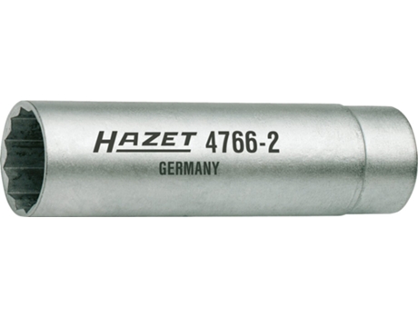 Llave para bujías 4766-2 Cuadrado hueco 3/8 pulgadas (10 mm) Perfil hexagonal doble exterior 14 mm HAZET