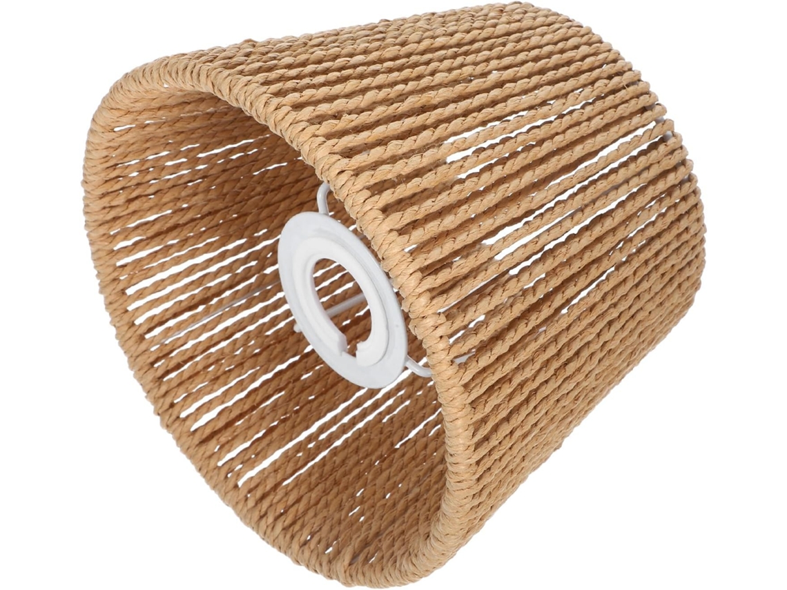 Lámpara Colgante Y De Escritorio De Cuerda De Papel Trenzada, Compatible Con Casquillos E27/e14, Estilo Rústico.
