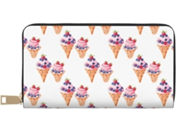 Cartera plegable para helados de fresa y arándano (sin marca)