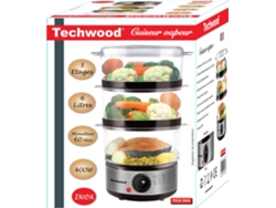 Techwood Tcv-364 Robot de Cocina Vapor 3 Cestas Mostrador 400 W Negro Inox