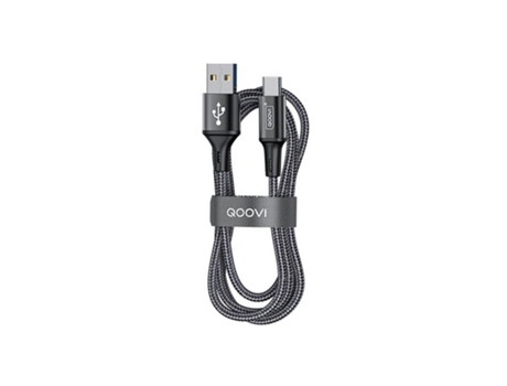 Cable Adaptador USB a Tipo C con Carga Rápida Negro Qoovi By Goeik