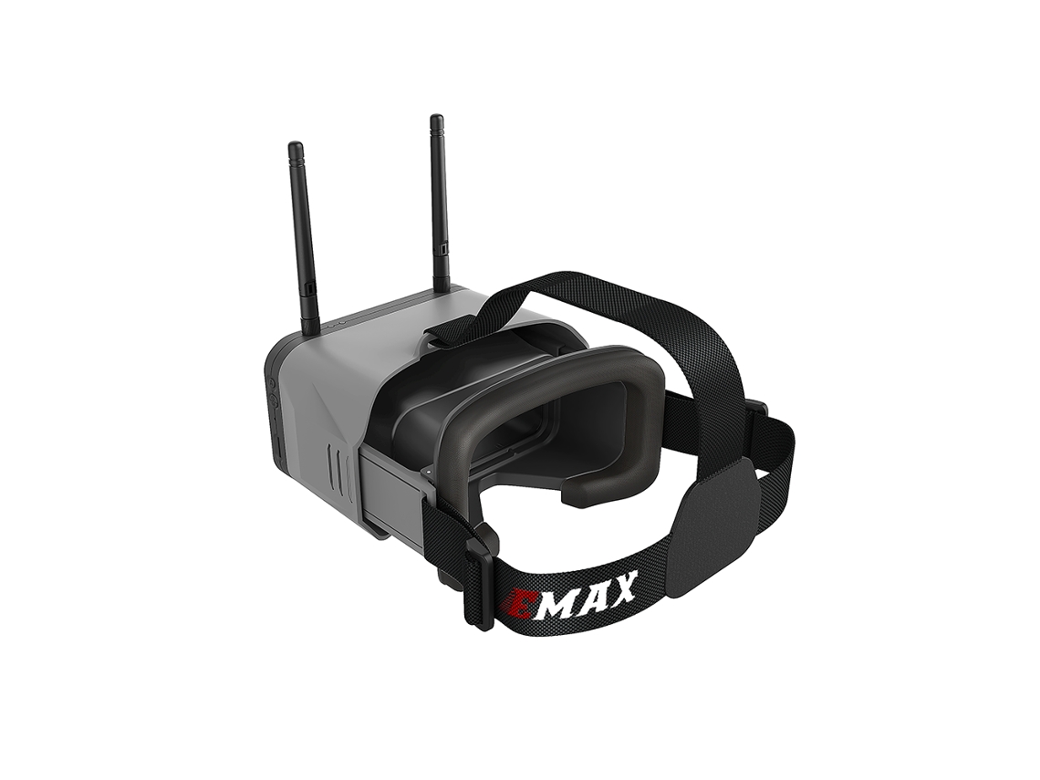 Gafas Fpv Emax Transporter 2 4.3" 800x480 5.8ghz 40ch Antena Dual 1300mah Dvr Tf 32gb Drones Rc