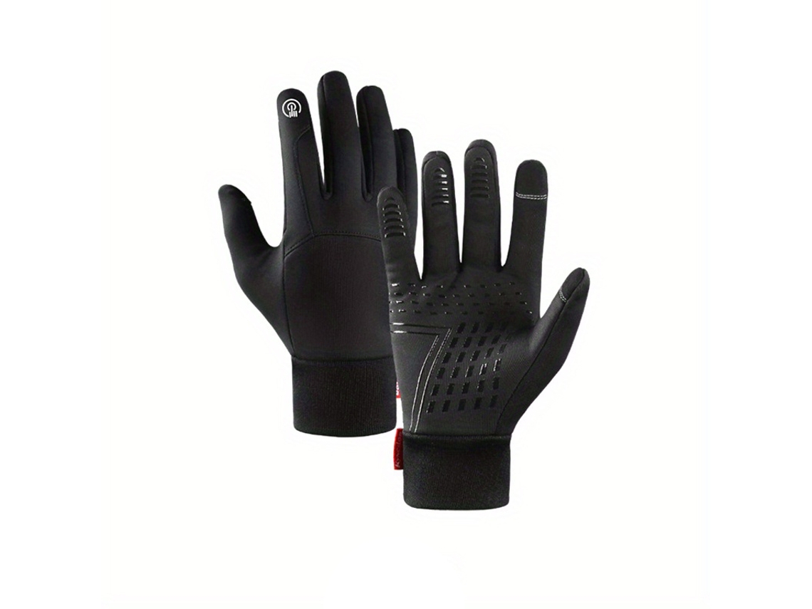 Guantes De Ciclismo De Invierno Para Hombre (negros Xl), Impermeables Y Resistentes Al Viento, Con Dedos Completos.