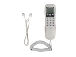Mini Teléfono Fijo Blanco De Pared Con Pantalla Lcd Y Sistema De Identificación De Llamadas Dual.