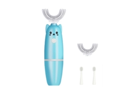 Conjunto De Escova De Dentes Elétrica Infantil Em Formato De U Com Desenho Animado, Ferramenta Portátil Para Limpeza Dos Dentes.