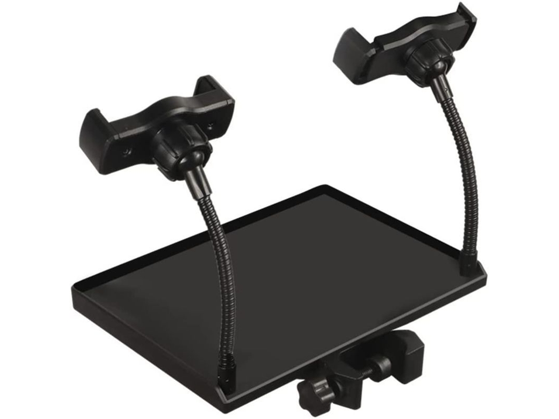 Soporte Para Micrófono Con Estante, Soporte Para Teléfono Móvil Y Pinza Para Partituras.