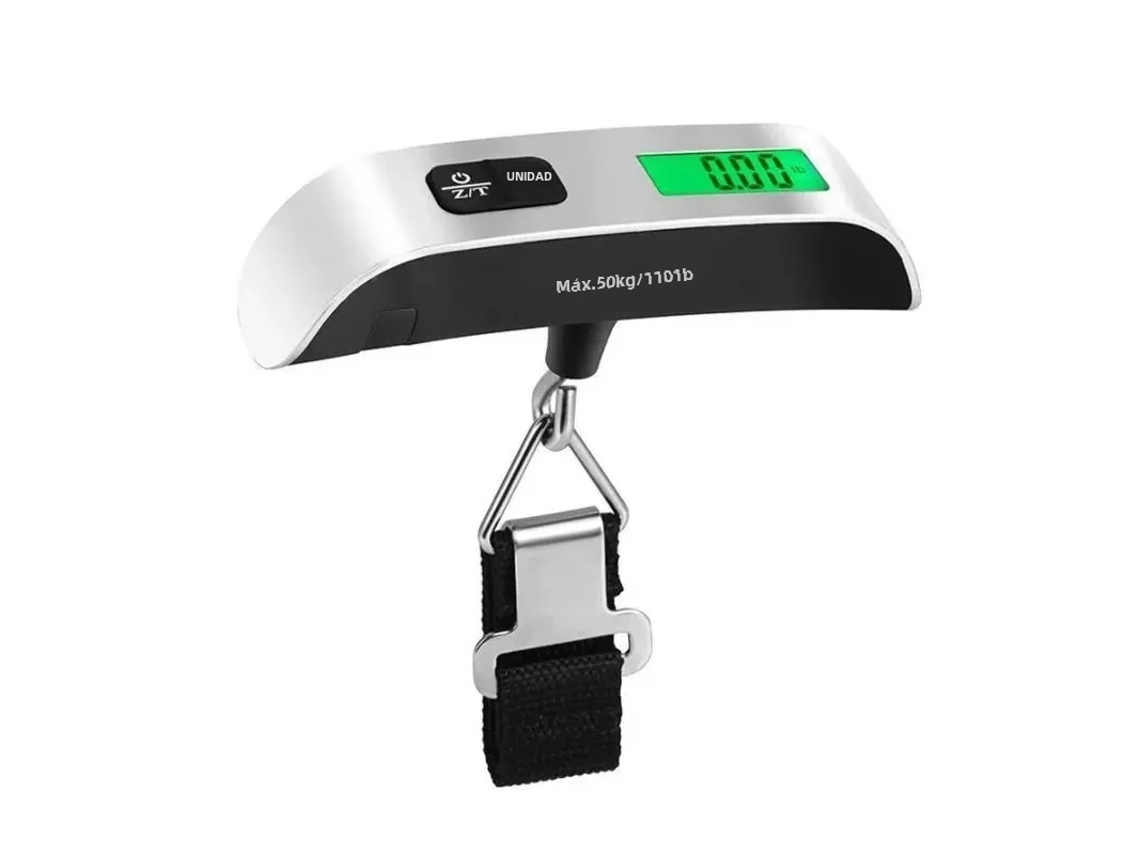 Báscula Digital Lcd Portátil, Báscula Electrónica Para Equipaje De 110 Lb/50 Kg