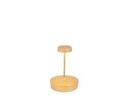 Lámpara de mesa LED Swap Mini Pro en oro mate de 2 W, recargable y regulable, 2200 K, 2700 K, 3000 K, IP65 Zafferano