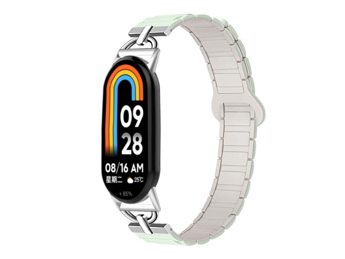 Pulsera para Xiaomi Smart Band 10/9/8 - Silicona magnética - Tres esferas en forma de D