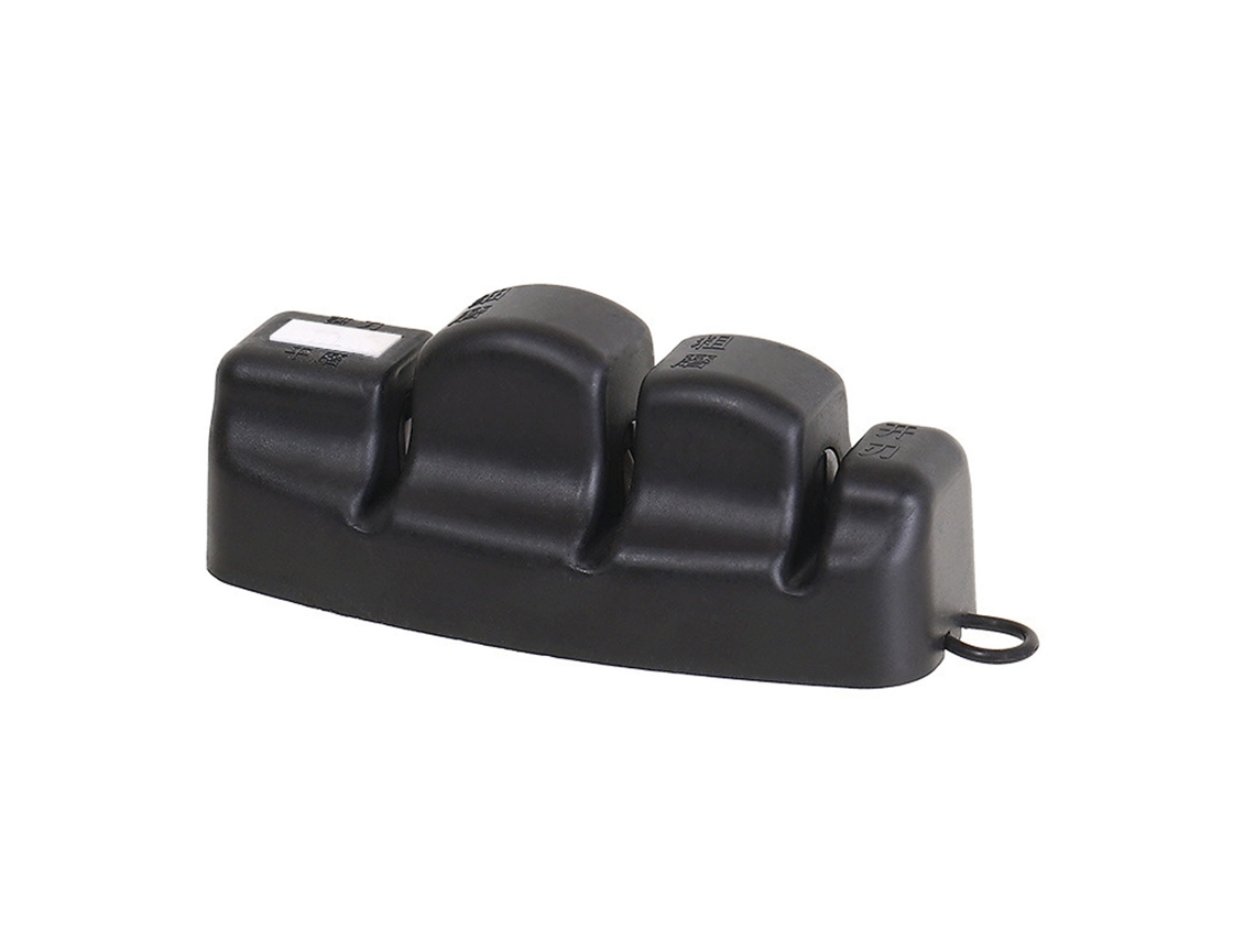 Afilador De Cuchillos Portátil Antideslizante Multifuncional De 4 Etapas Para Cocina - Negro