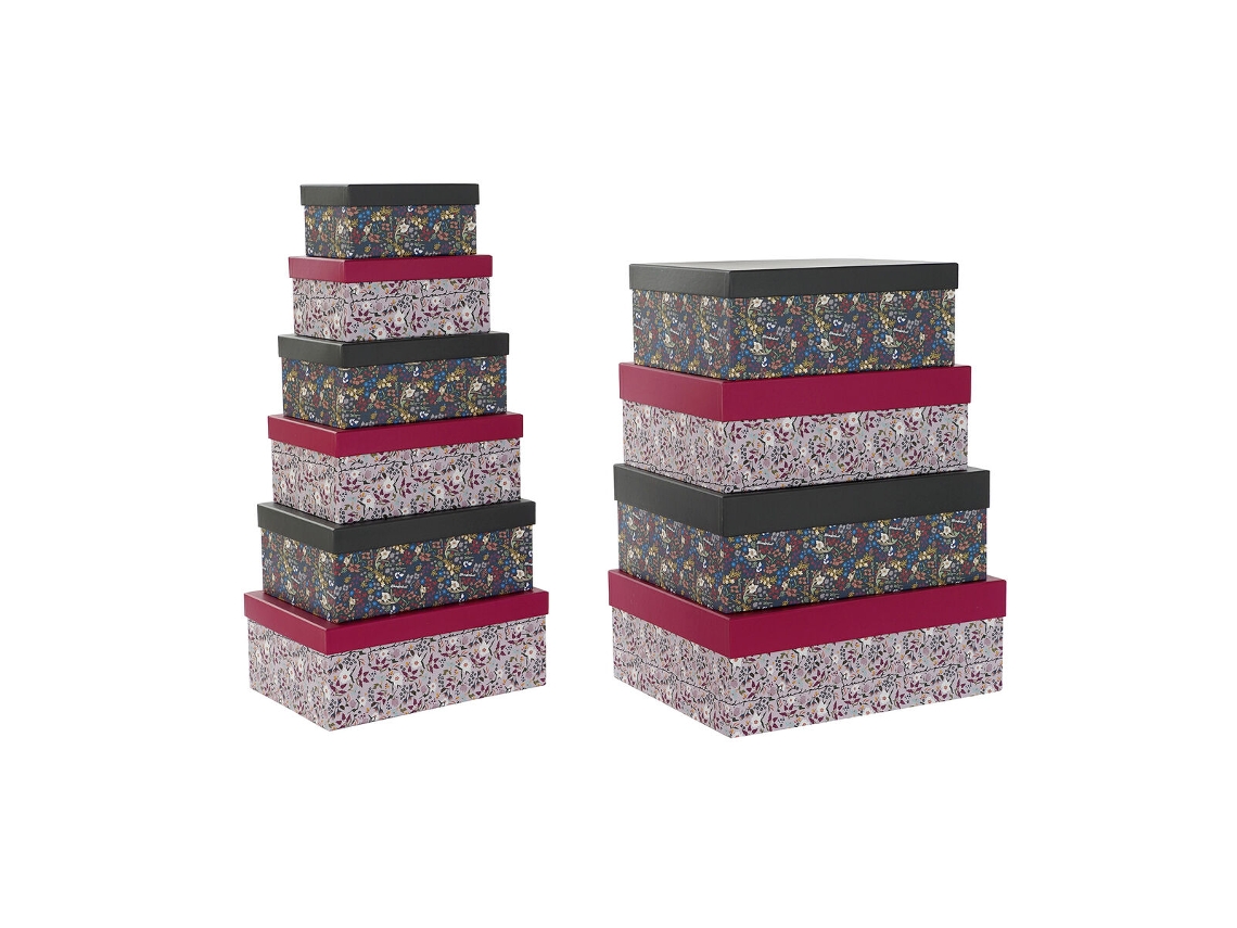 Caja DKD HOME DECOR (Cartón - Muticolor)