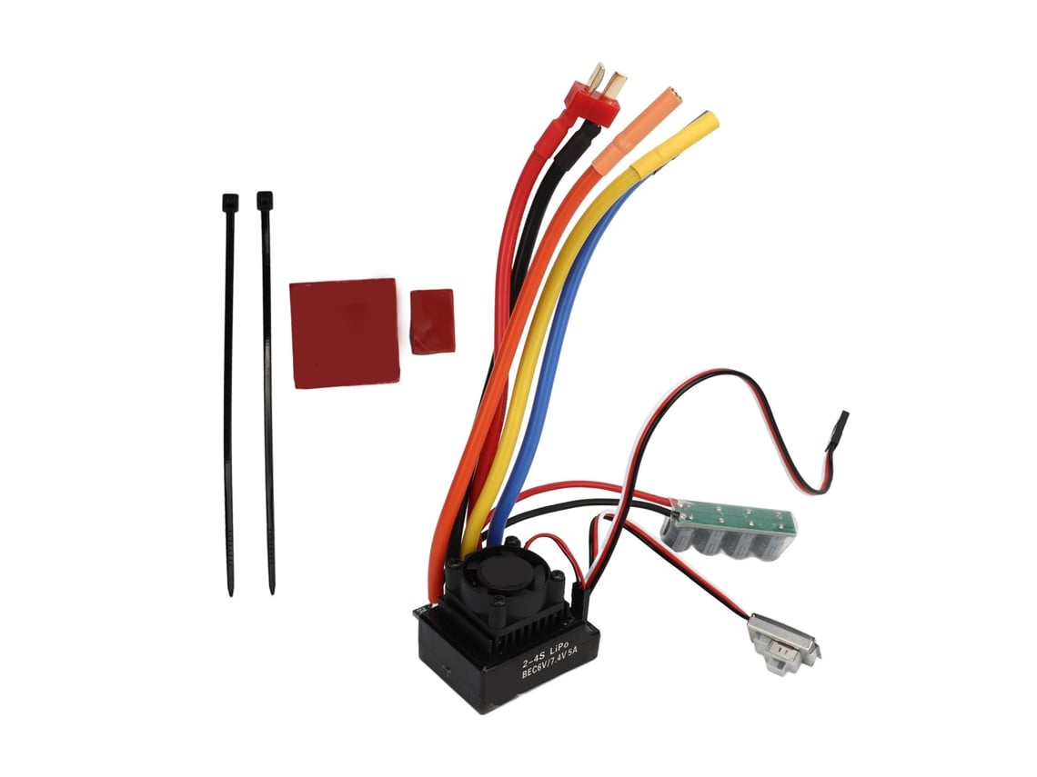 Esc Sem Escova 120a À Prova D'água Proteção Contra Sobreaquecimento Alumínio Para Veículos Off-road Elétricos 1/8
