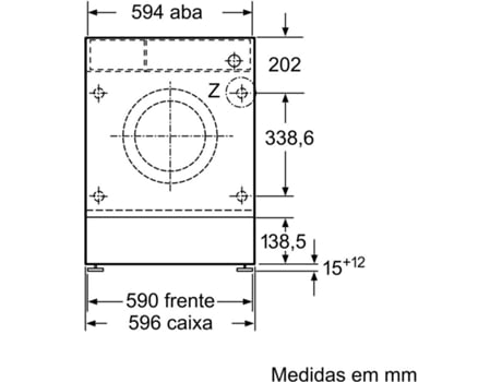 Lavadora Integrable BOSCH WIW24304ES (7 kg - 1200 rpm - Blanco) —  