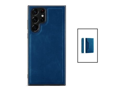 Funda Folio para Samsung Galaxy S22 Ultra GIFT4ME Piel Azul