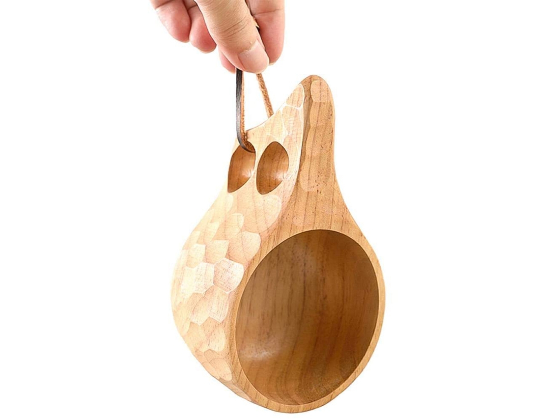 Taza De Madera Artesanal De Estilo Nórdico De 200 Ml, Portátil Para Café, Té, Camping Y Viajes.